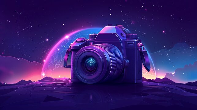 world photography day social media post template design for world photography day. illustration of a hand holding a camera poster and banner 