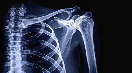 Shoulder X-ray Imaging: Diagnosing Clavicle and Scapula Fractures for Musculoskeletal Health - Perfect for Orthopedic and Healthcare Platforms, For an article about shoulder injuries