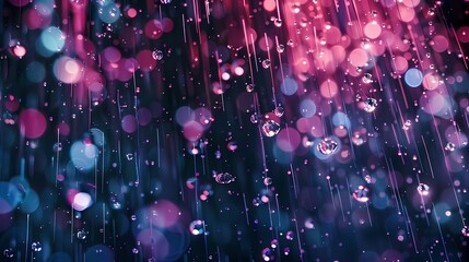 A scene of a particle rain, with a background of particles of matter and energy