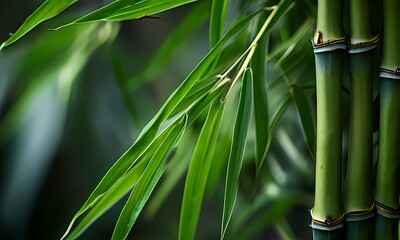 Obraz premium Bamboo texture background, Ai Generated