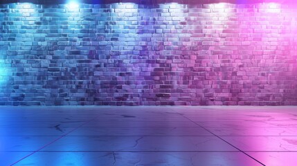 digital AI wall with copy space