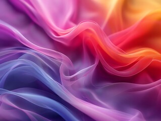 Obraz premium Flowing abstract lines close up, vibrant, Multilayer, digital canvas backdrop