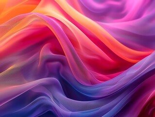 Obraz premium Flowing abstract lines close up, vibrant, Multilayer, digital canvas backdrop