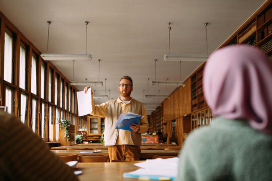 Professor giving lecture