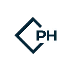 PH logo. P H design. White PH letter. PH, P H letter logo design. P H letter logo design in FIVE, FOUR, THREE, style. letter logo set in one artboard. P H letter logo vector design.