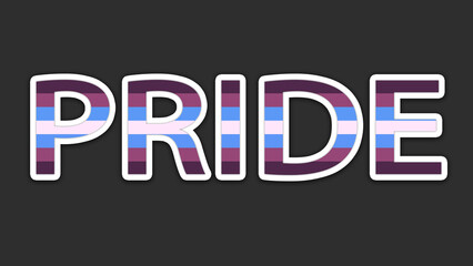 Happy Pride Month Gernder Non-Confirming Pride Flag Word Background