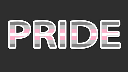 Happy Pride Month Demigirl Pride Flag Word Background