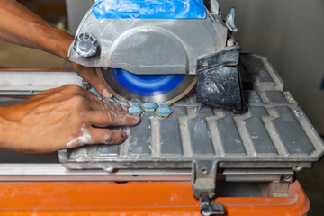 Tile cutting Construction Home Improvement renovation job