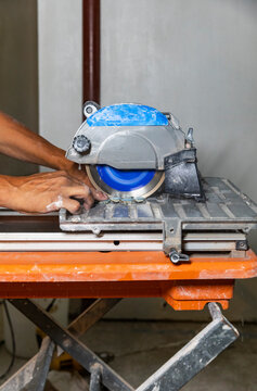 Tile cutting Construction work  Home Improvement renovation job