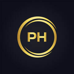 PH logo. P H design. White PH letter. PH, P H letter logo design. P H letter logo design in FIVE, FOUR, THREE, style. letter logo set in one artboard. P H letter logo vector design.