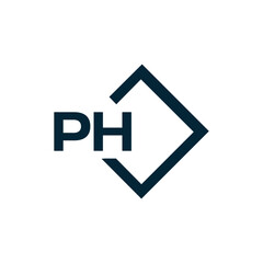 PH logo. P H design. White PH letter. PH, P H letter logo design. P H letter logo design in FIVE, FOUR, THREE, style. letter logo set in one artboard. P H letter logo vector design.
