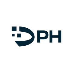 PH logo. P H design. White PH letter. PH, P H letter logo design. P H letter logo design in FIVE, FOUR, THREE, style. letter logo set in one artboard. P H letter logo vector design.