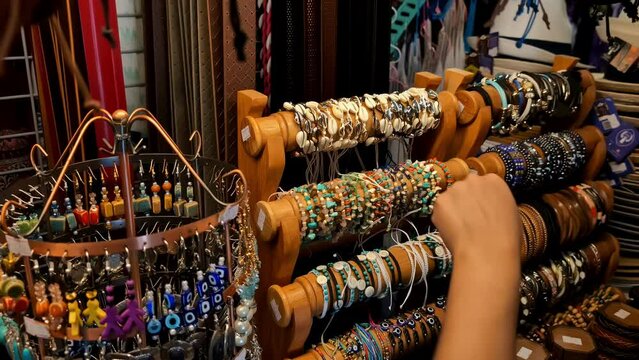 Artisan Bracelets and Jewelry - Handcrafted Fashion Accessories at a Market