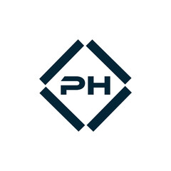 PH logo. P H design. White PH letter. PH, P H letter logo design. P H letter logo design in FIVE, FOUR, THREE, style. letter logo set in one artboard. P H letter logo vector design.
