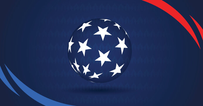 Association football or soccer Copa American 2024 vector background 