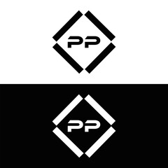 PP logo. P P design. White PP letter. PP, P P letter logo design. P P letter logo design in FIVE, FOUR, THREE, style. letter logo set in one artboard. P P letter logo vector design.
