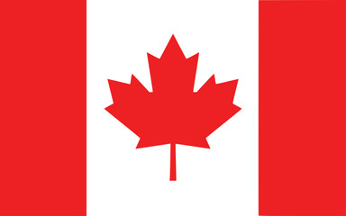 The flag of canada. Flag icon. Standard color.	