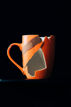 Cracked orange cup 