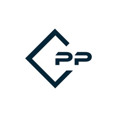 PP logo. P P design. White PP letter. PP, P P letter logo design. P P letter logo design in FIVE, FOUR, THREE, style. letter logo set in one artboard. P P letter logo vector design.