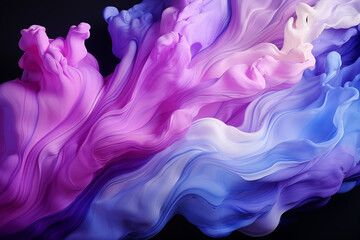 Abstract purple fluid art in bright colors. Lavender background for advertising cosmetic products