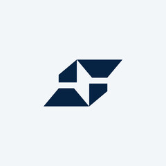 S-letter mark logo with negative space power shape.