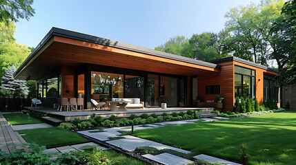 modern minimalist wood style house design