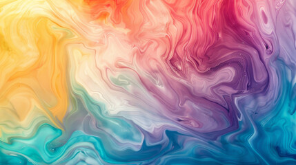Obraz premium A colorful rainbow fluid swirl, abstract background