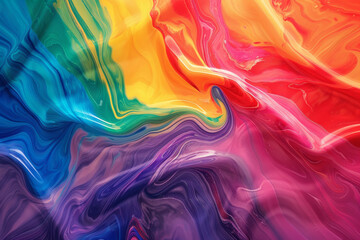 A colorful rainbow fluid swirl, abstract background