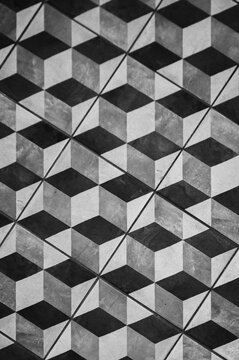 Two-Dimensional cube flooring