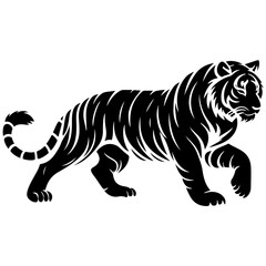 Tiger Head Vector Illustration for Tattoos, Wildlife Art, and Animal Mascots