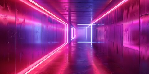 Fototapeta premium contemporary neon interior
