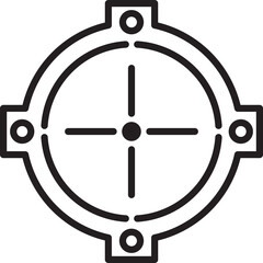 Crosshair Symbol Illustration
