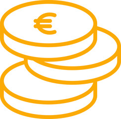 Pile Euro Coins Icon
