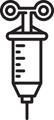 Medical Syringe Line Icon