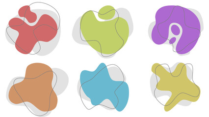 Organic abstract fluid shape blob. Abstract element graphic. Simple shape template.