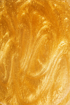 Golden Glitter Swirl Cosmetic Texture