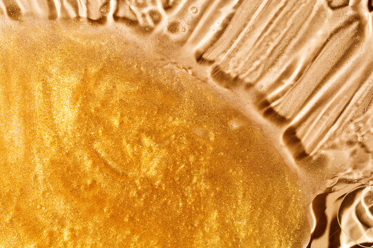 Texture Golden Cosmetic Cream Swirls