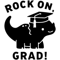 Dinosaur Graduation Vector Illustration for Class of 2024, Cute Dino Graduate Design