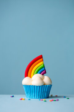 Rainbow cupcake