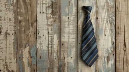 The striped blue tie