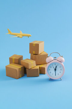 Air cargo delivery, logistics and distribution. Minimal concept