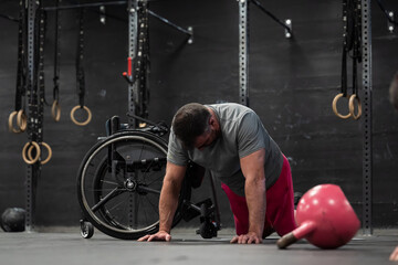 Adaptive Athlete Performing Floor Exercise