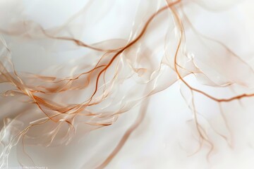 Autumn abstract background with organic lines and textures, soft earthy tones, (close up, focus on), white background, ethereal, Overlay, nature-inspired design backdrop