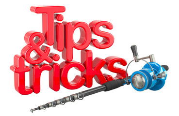 Fishing Tips And Tricks, concept. 3D rendering isolated on transparent background