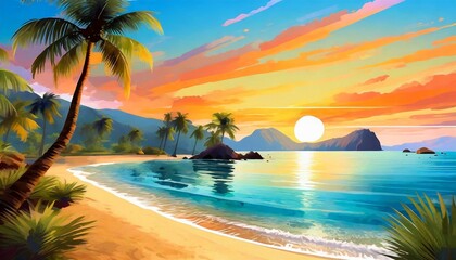 Obraz premium tropical island in the ocean