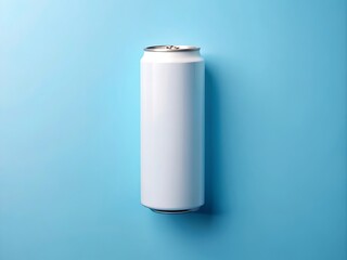 Front view of soda can with empty space for mockup design
