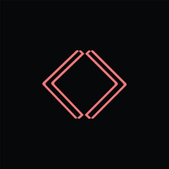 Rectangle vector logo template design 