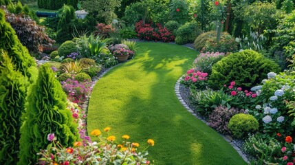 Healthy living through a vibrant green garden