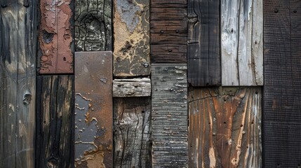 Textures of aged wooden boards