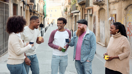 teamwork break outside the office